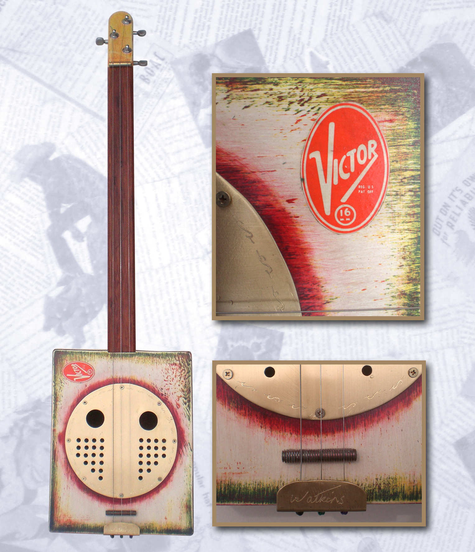 How to Build a 3-string Cigar Box Guitar - Free Plans